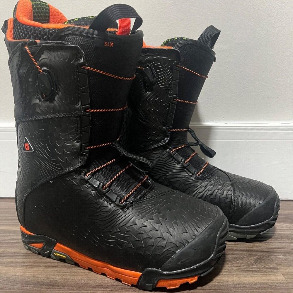 $685 Burton SLX Snowboard Boots! 8 Black Excellent Condition Top of the Line